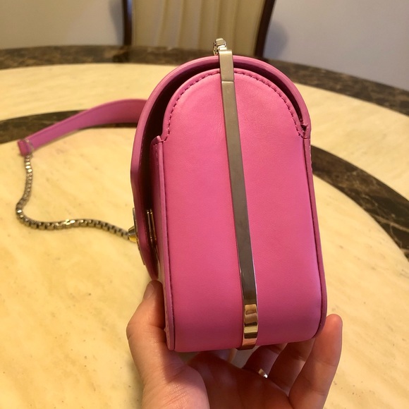 ✨SOLD✨Auth BALENCIAGA Calf Leather Baby Pink Mini Square Crossbody Bag - Picture 4 of 12